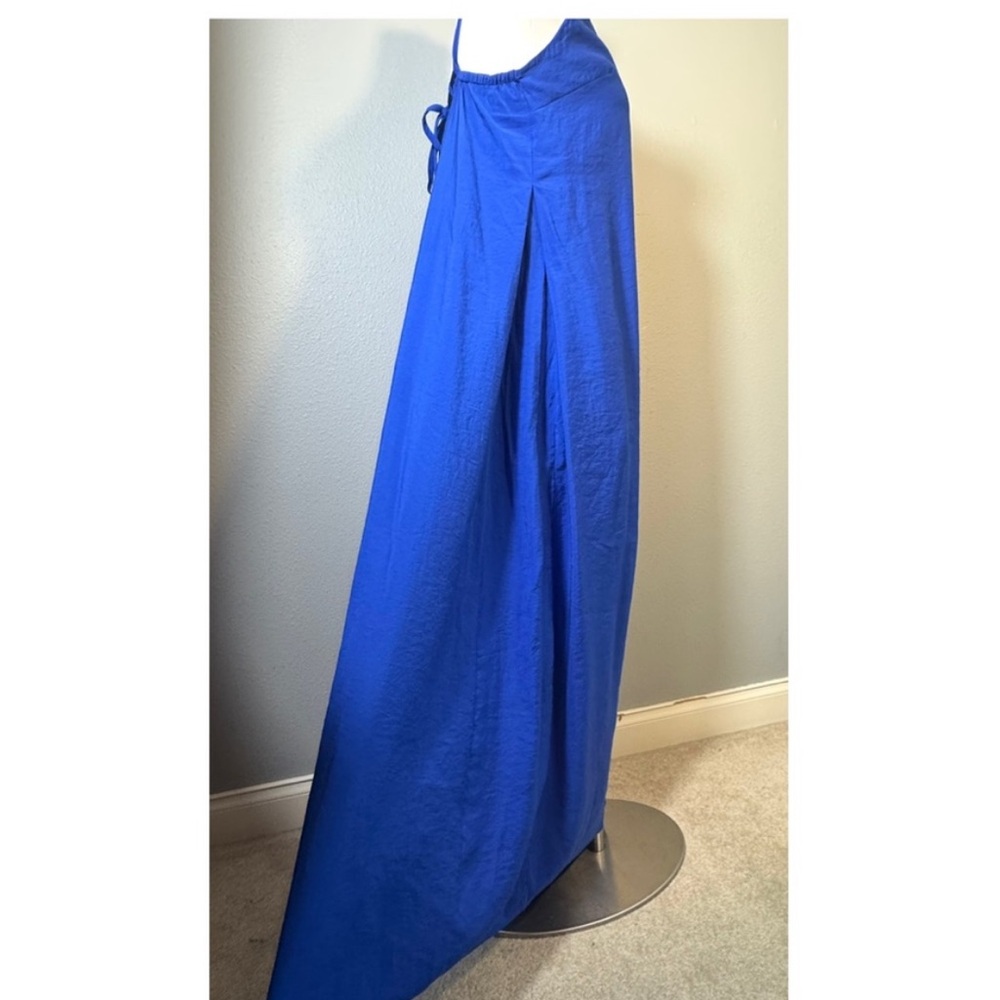 COS V Neck Wide Leg Jumpsuit Womens Size Large Blue - Picture 7 of 11